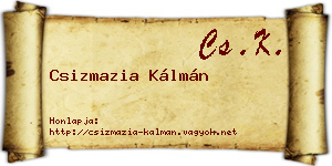 Csizmazia Kálmán névjegykártya