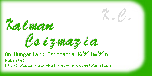 kalman csizmazia business card